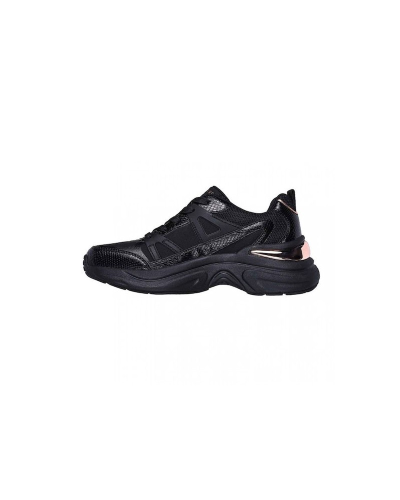 SKECHERS SHAKE TRIMMED PERFORATED DURLEATHER 177576 BLACK