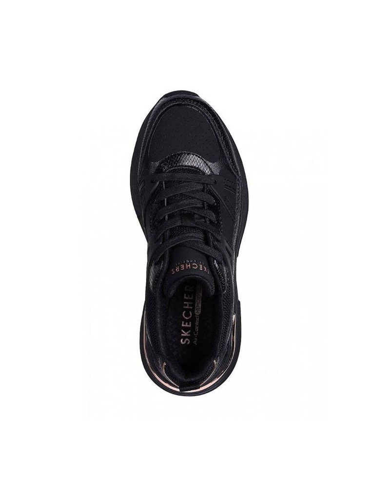 SKECHERS SHAKE TRIMMED PERFORATED DURLEATHER 177576 BLACK