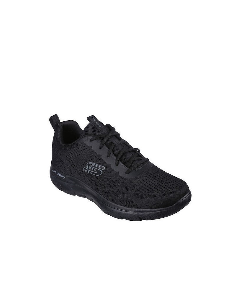 SKECHERS ΑΝΔΡΙΚΑ ENGINEERED MESH LACE UP ΜΑΥΡΟ 232395