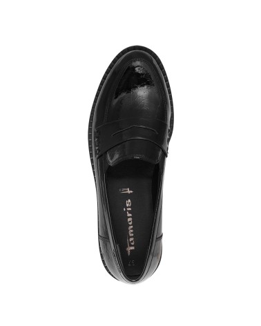 TAMARIS ΓΥΝΑΙΚΕΙΑ LOAFER ΜΑΥΡΟ ΛΟΥΣΤΡΙΝ 1-24312-41 087