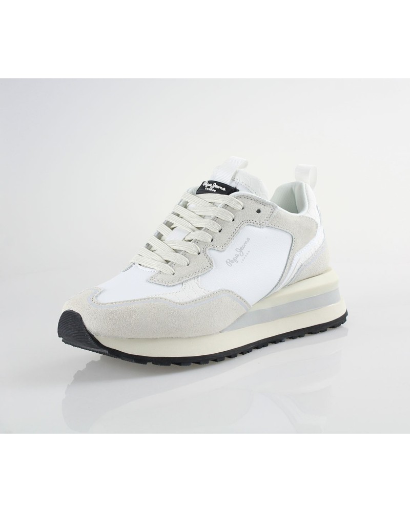 PEPE JEANS ΓΥΝΑΙΚΕΙΑ SNEAKERS BLUR SUPRA ΛΕΥΚΟ PLS60012-800