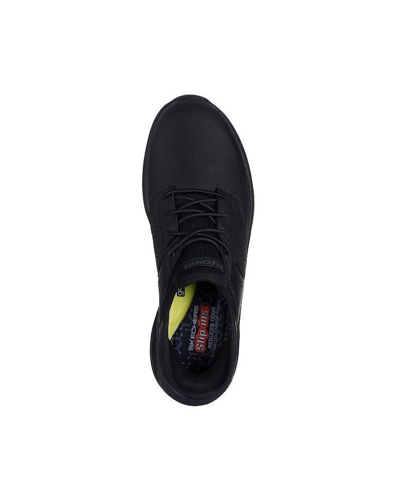 SKECHERS NAPA GROTON SR 77157 BLACK - ALPHASHOES.GR