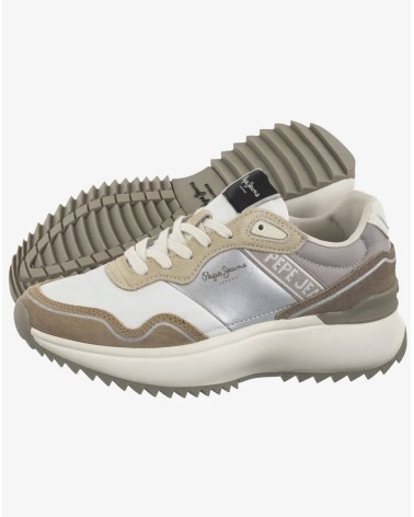 PEPE JEANS VERONA LUREX PLS31113-934 SILVER - ALPHASHOES.GR